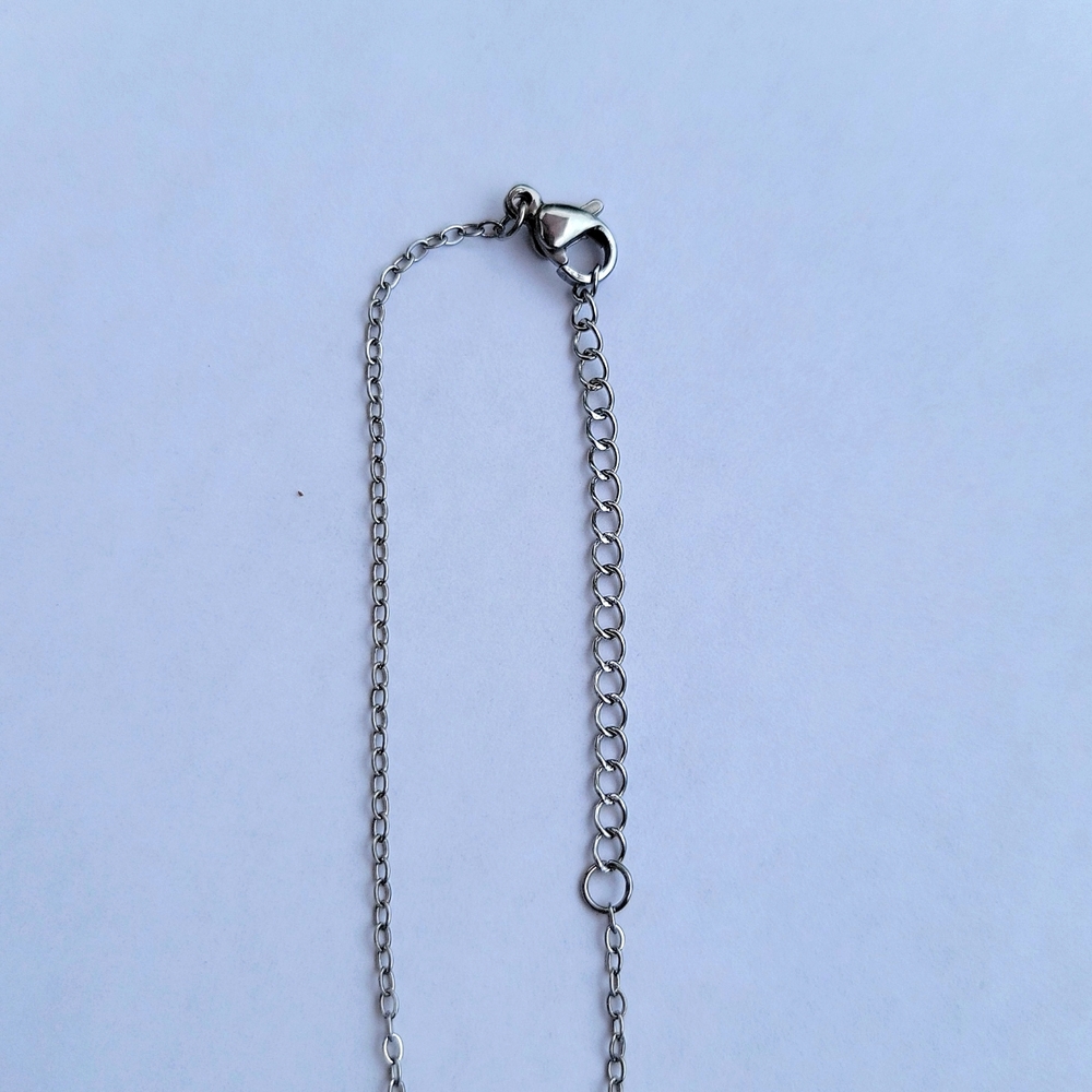 Unicorn Pendant Necklace Girls Silvertone Multi Color Rhinestones 19" Adj New - Picture 6 of 10